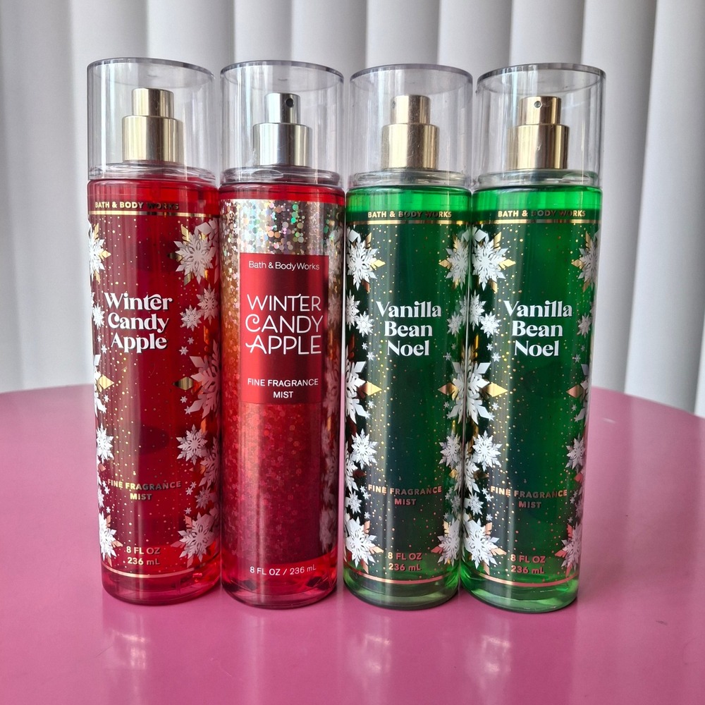 Bath & Body Works WINTER CANDY APPLE & VANILLA BEAN NOEL Fragrance Mist 8oz Lot
